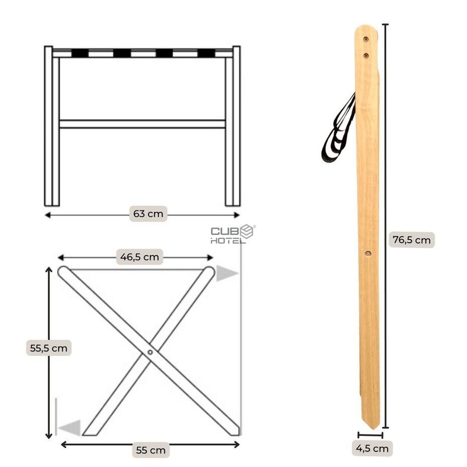 Suporte para Malas Madeira Clara